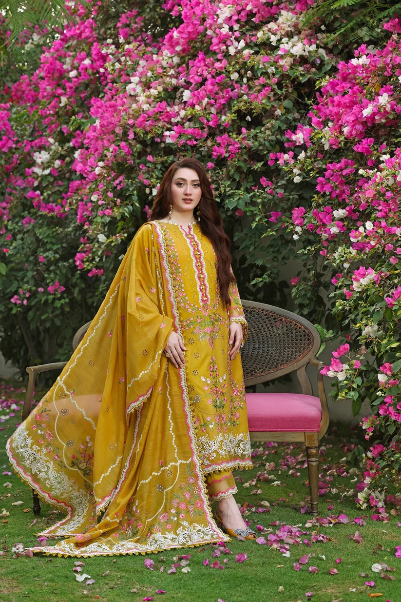 Aneelas LUX-26-71 Luxury Embroidered Lawn 3PC Suit