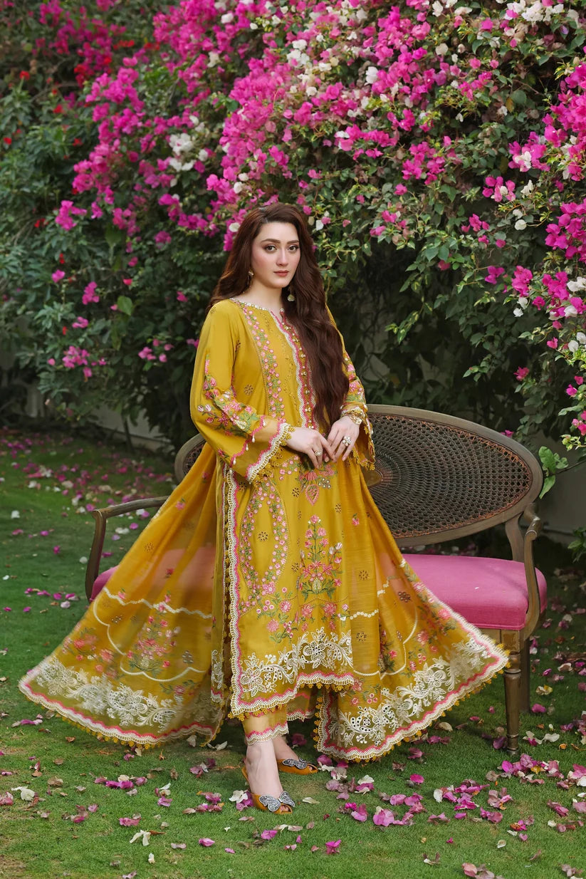 Aneelas LUX-26-71 Luxury Embroidered Lawn 3PC Suit