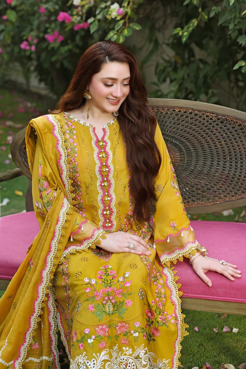 Aneelas LUX-26-71 Luxury Embroidered Lawn 3PC Suit