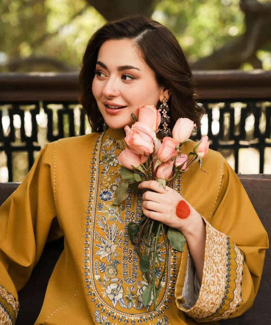 Sapphire 3PC Khaddar Printed Embroidered Unstitched Suit