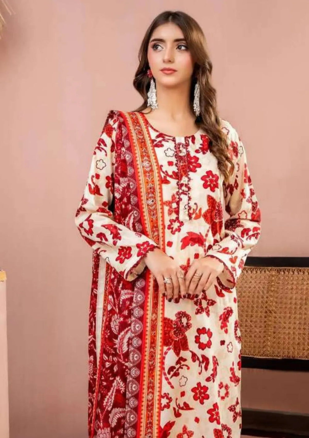 Zesh Printed Lawn 3-Piece Unstitched Suit