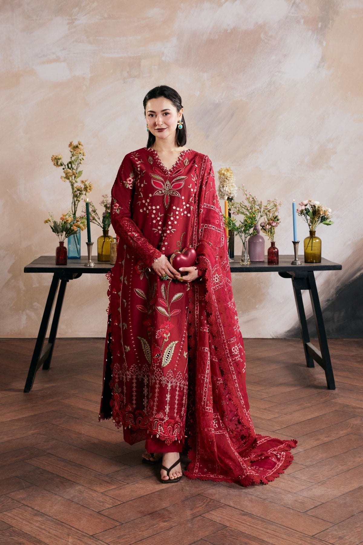 Maryam Hussain - Daneen Luxury Embroidered Lawn 3PC Suit