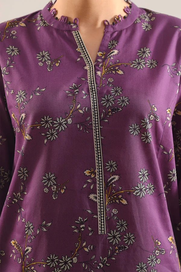 Saya Unstitched Printed Self Strip Lawn 3 Piece Suit