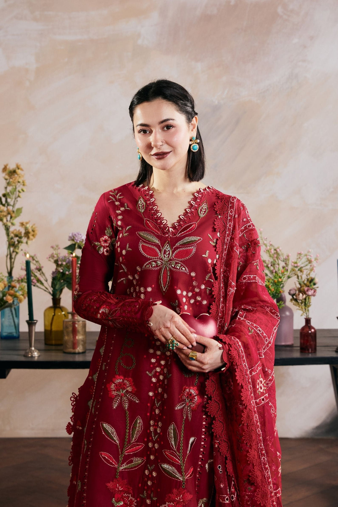 Maryam Hussain - Daneen Luxury Embroidered Lawn 3PC Suit