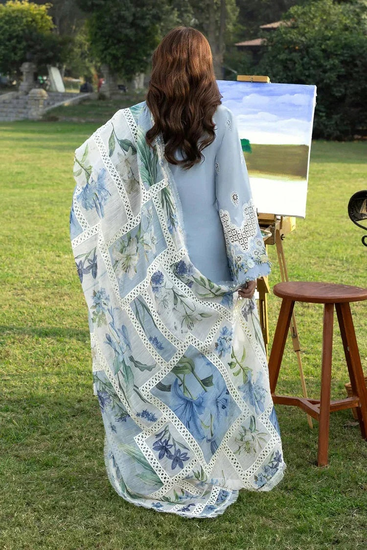 Elaf Luxury Embroidered Lawn 3Pc Unstitched Suit – ELY-1B SERENITY
