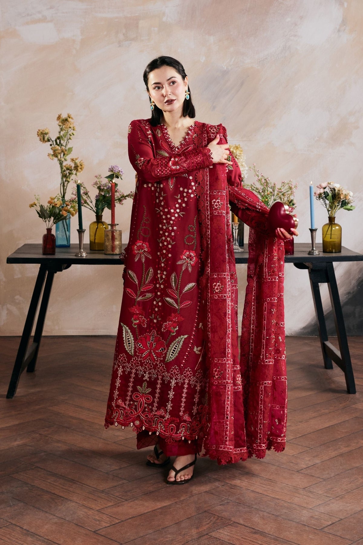 Maryam Hussain - Daneen Luxury Embroidered Lawn 3PC Suit