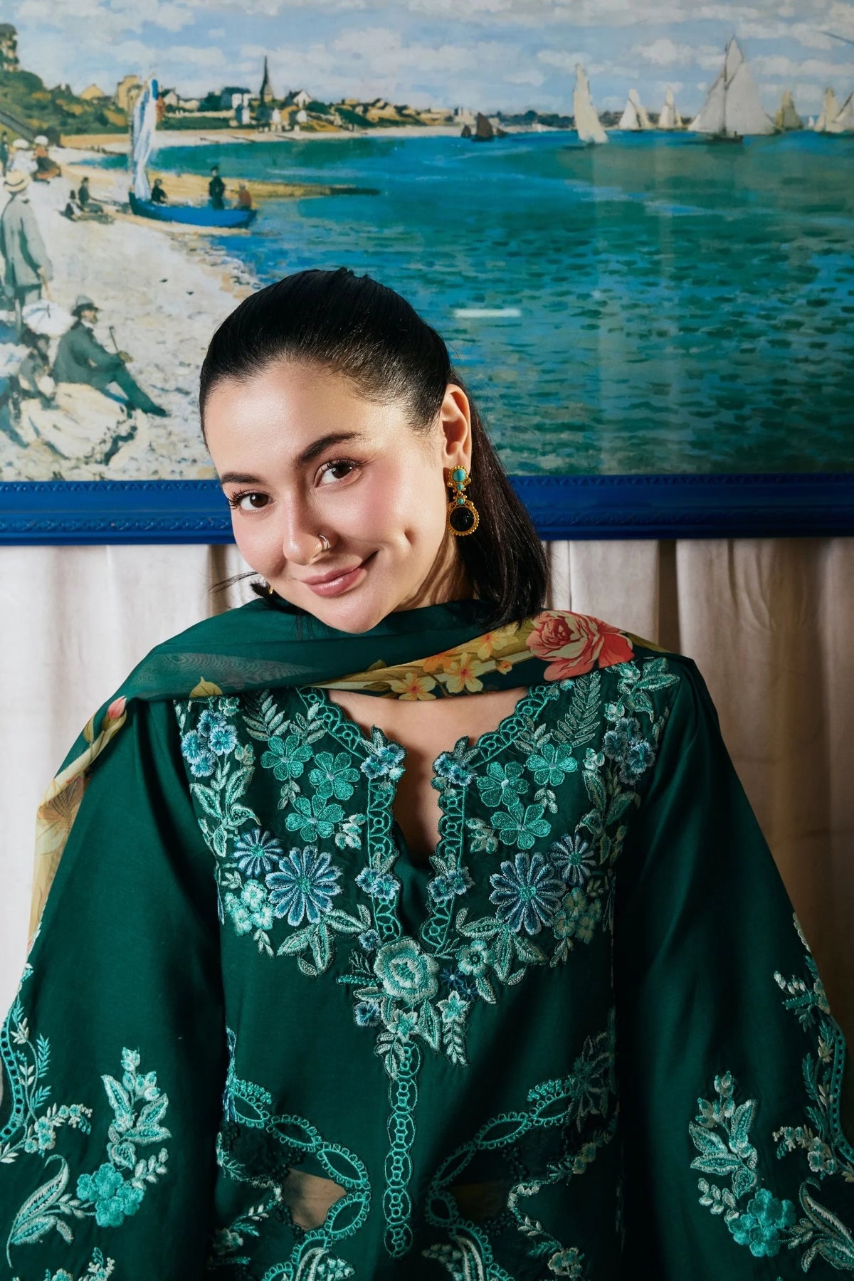 Maryam Hussain - Maheer Luxury Embroidered Lawn 3PC Suit