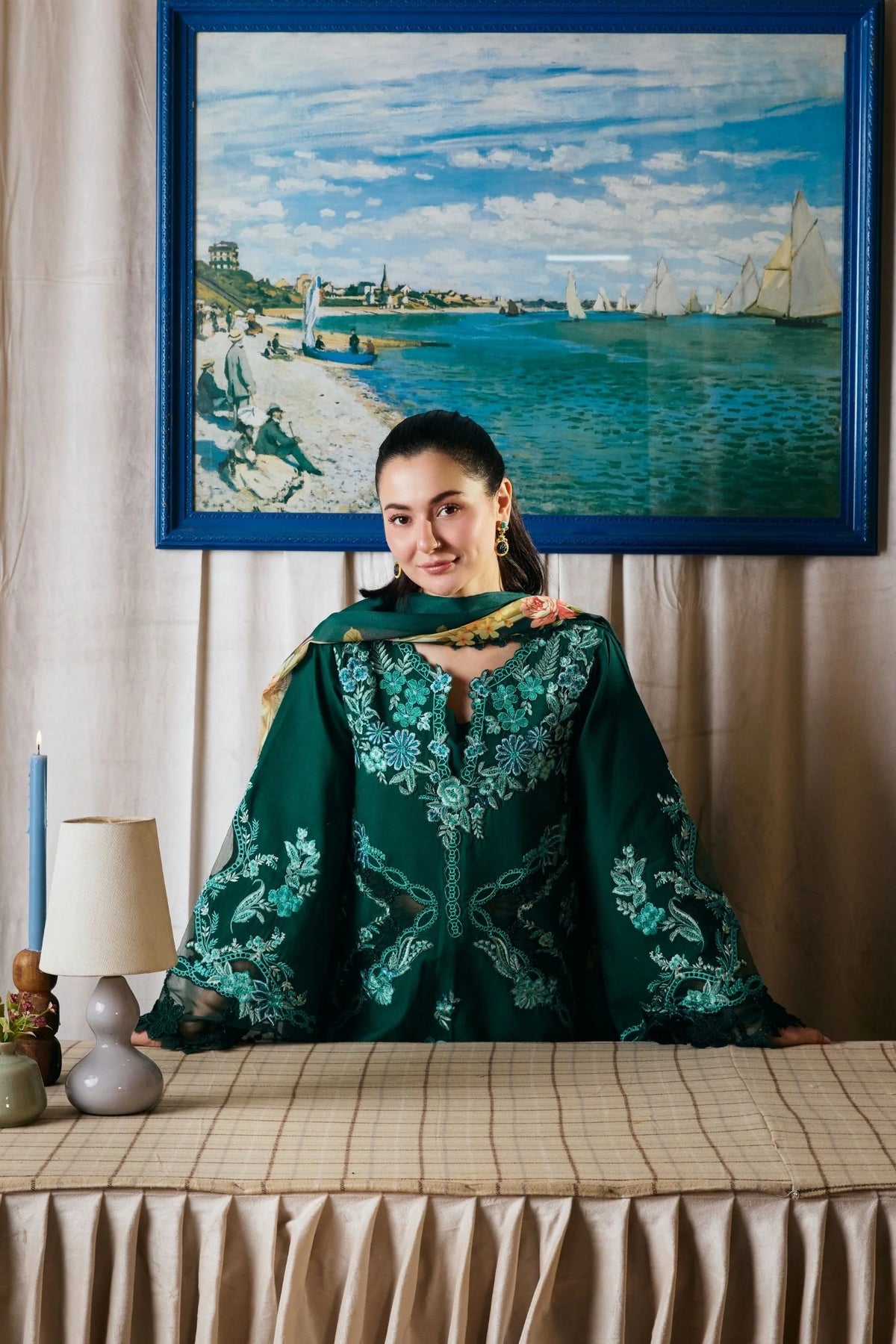 Maryam Hussain - Maheer Luxury Embroidered Lawn 3PC Suit