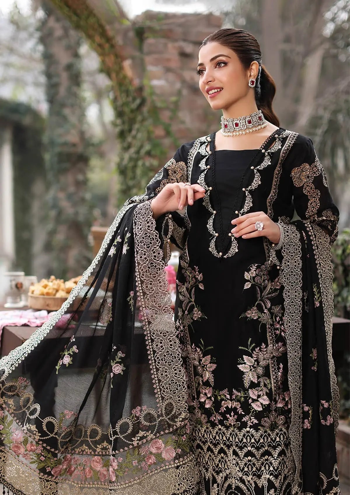 3 Piece Fully Embroidered Premium Lawn Fabric Unstitched Suit
