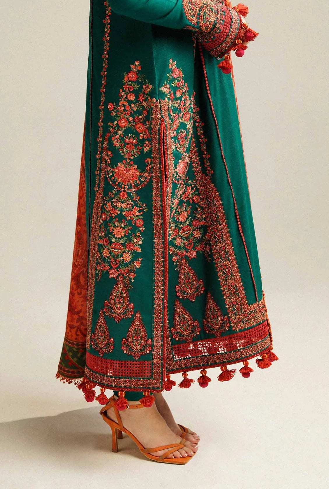 Hussain Rehar Luxury Lawn Embroidered 3 Piece Unstitched Suit – Marjaan