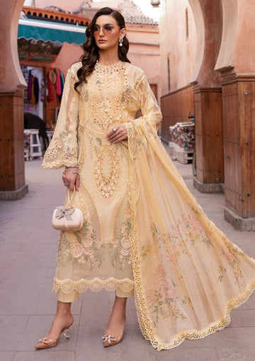Maria B - Voyage à Luxe Embroidered Lawn 3PC Suit (MBV25-9A)