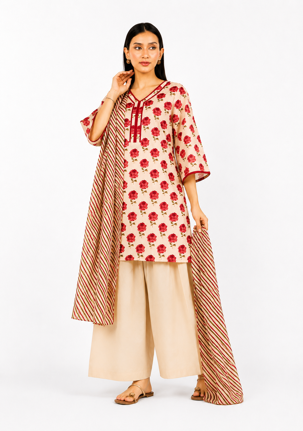 Alkaram Summer Printed Lawn 3 Piece Unstitched Suit