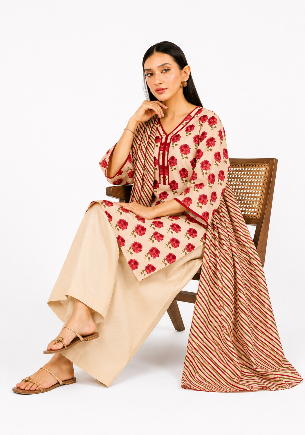 Alkaram Summer Printed Lawn 3 Piece Unstitched Suit