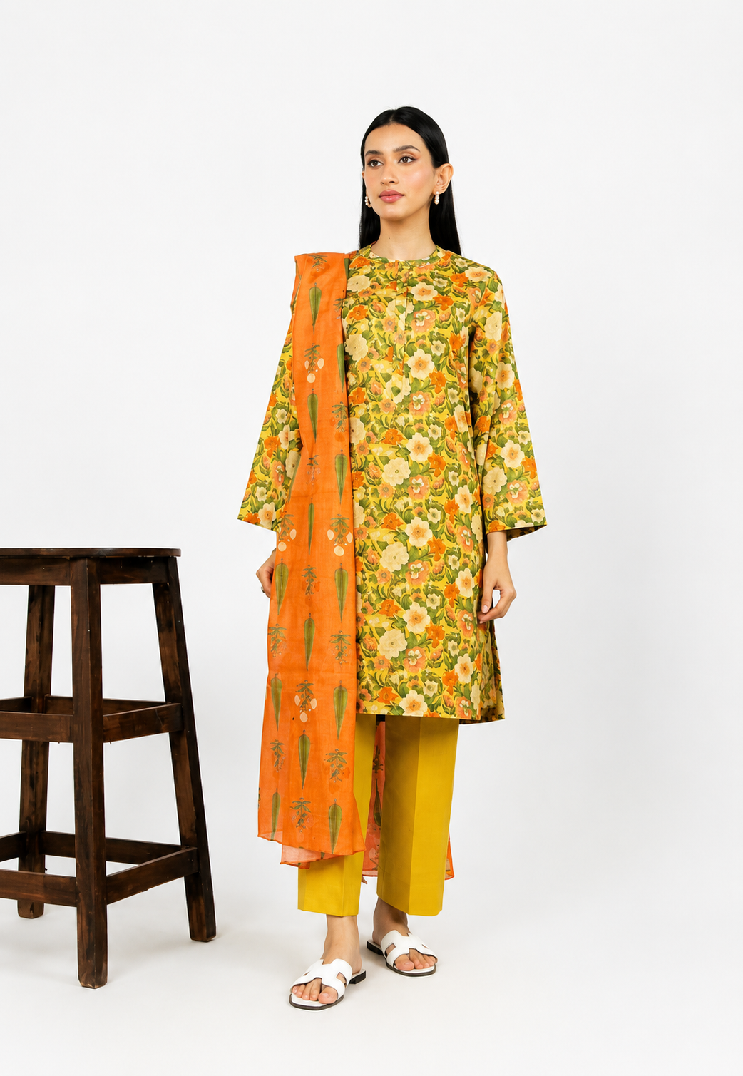 Alkaram Lawn 2025 3 Piece Unstitched Printed Suit