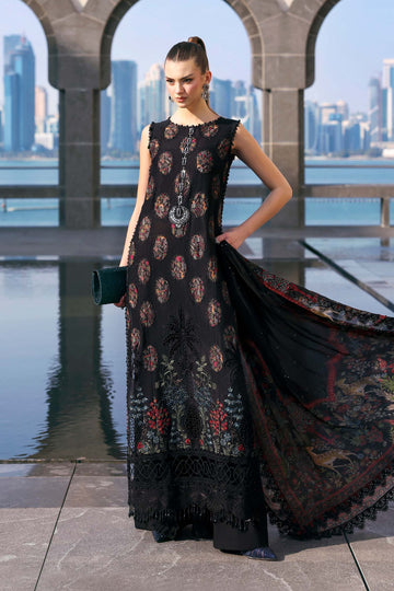 Maria.B Luxury Embroidered Jacquard Lawn 3Pc Unstitched Suit D-2605-B