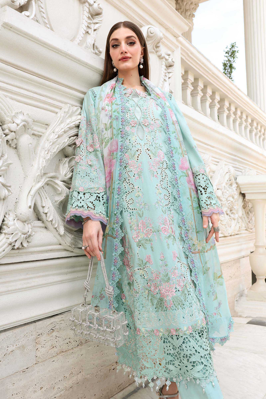 Maria.B Luxury Lawn Eid-2 Embroidered 3-Piece Suit