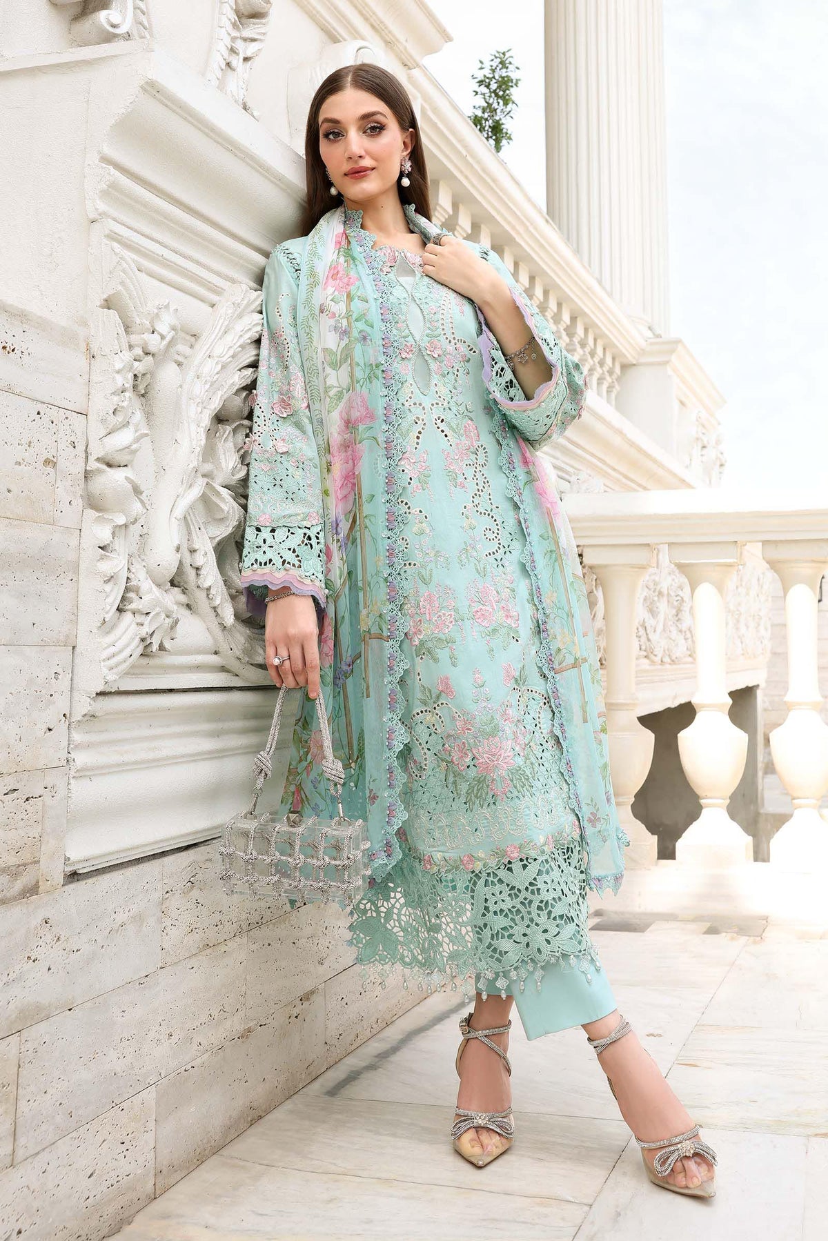 Maria.B Luxury Lawn Eid-2 Embroidered 3-Piece Suit