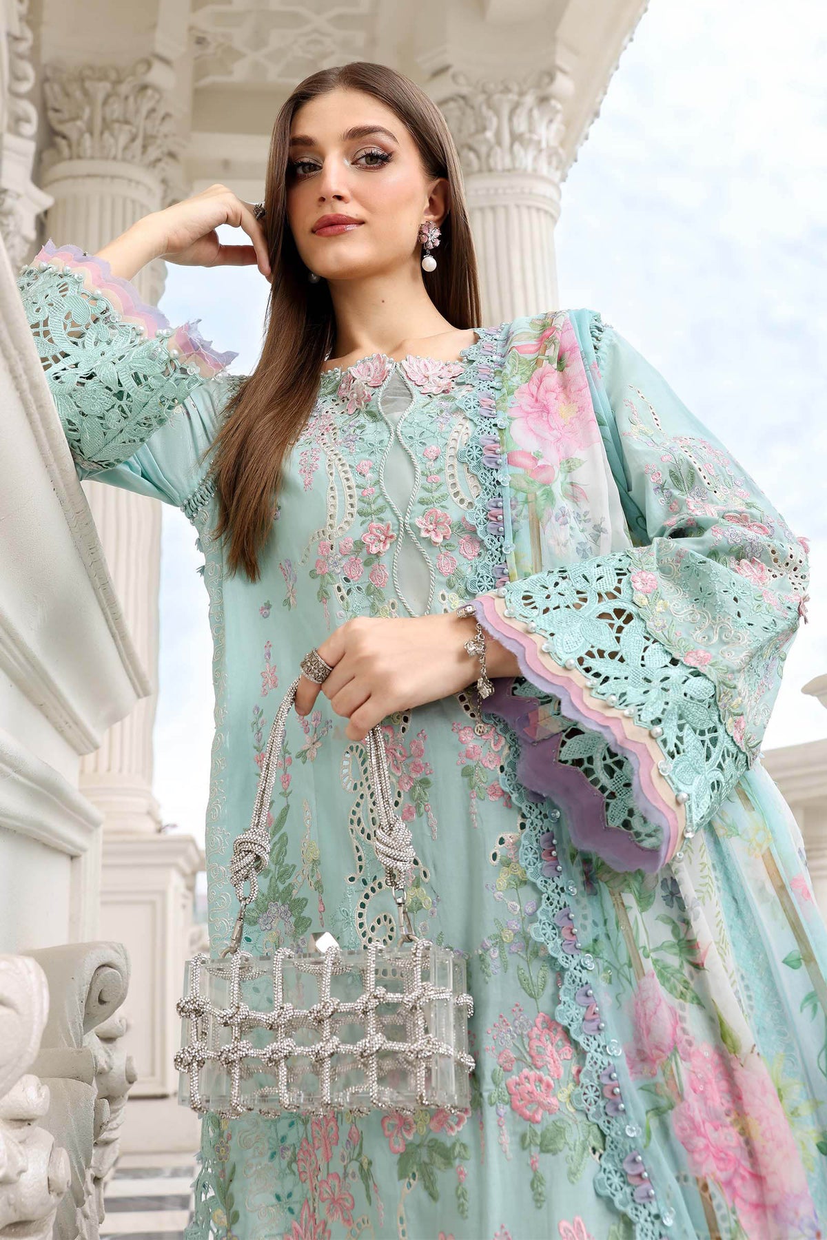 Maria.B Luxury Lawn Eid-2 Embroidered 3-Piece Suit