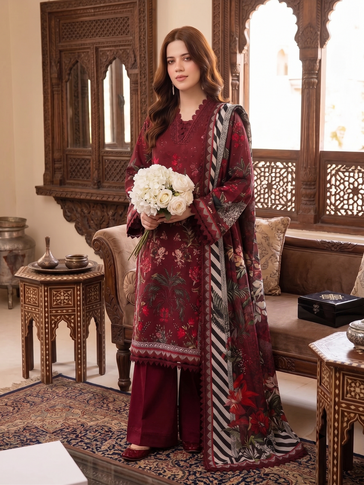 Safa Noor 04 Digital Printed Luxury Lawn 3-Piece Suit