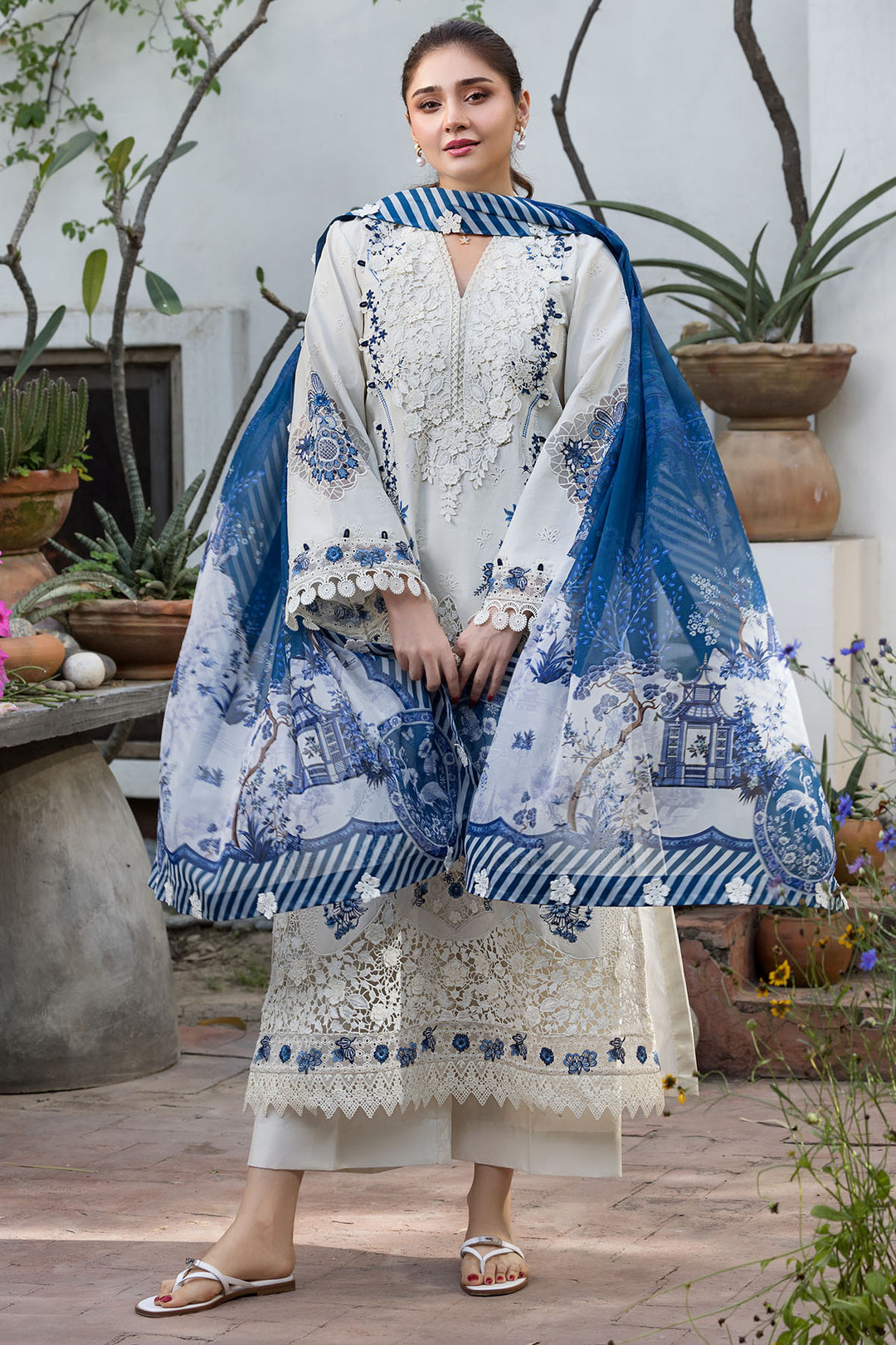 Ligria 3PC Embroidered Lawn Unstitched Suit