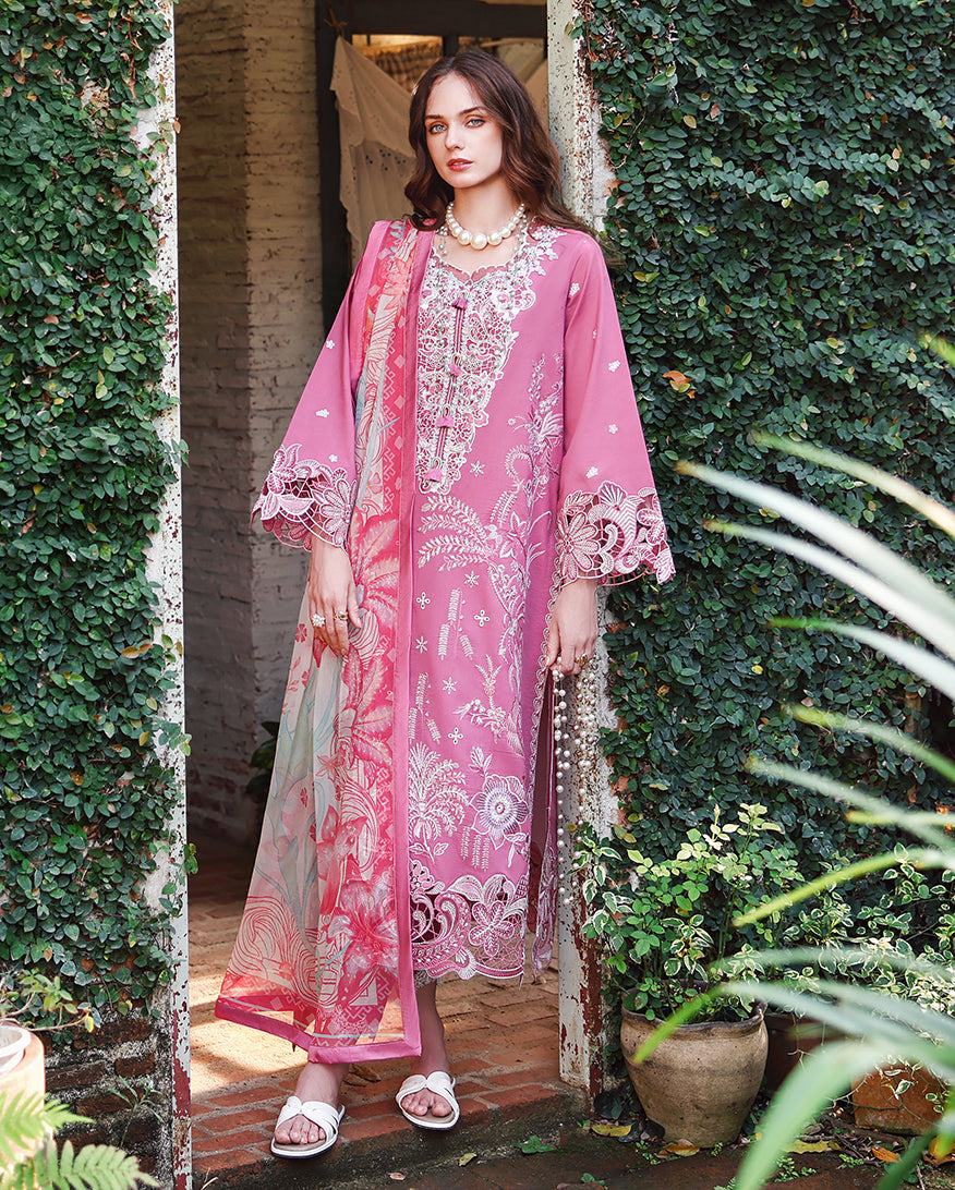 Mushq - Mystic Camellia Embroidered Lawn 3PC Suit (HUNSS260208)