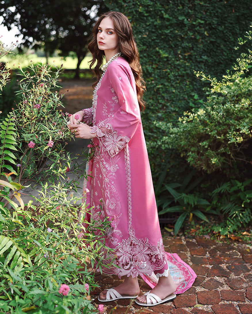 Mushq - Mystic Camellia Embroidered Lawn 3PC Suit (HUNSS260208)