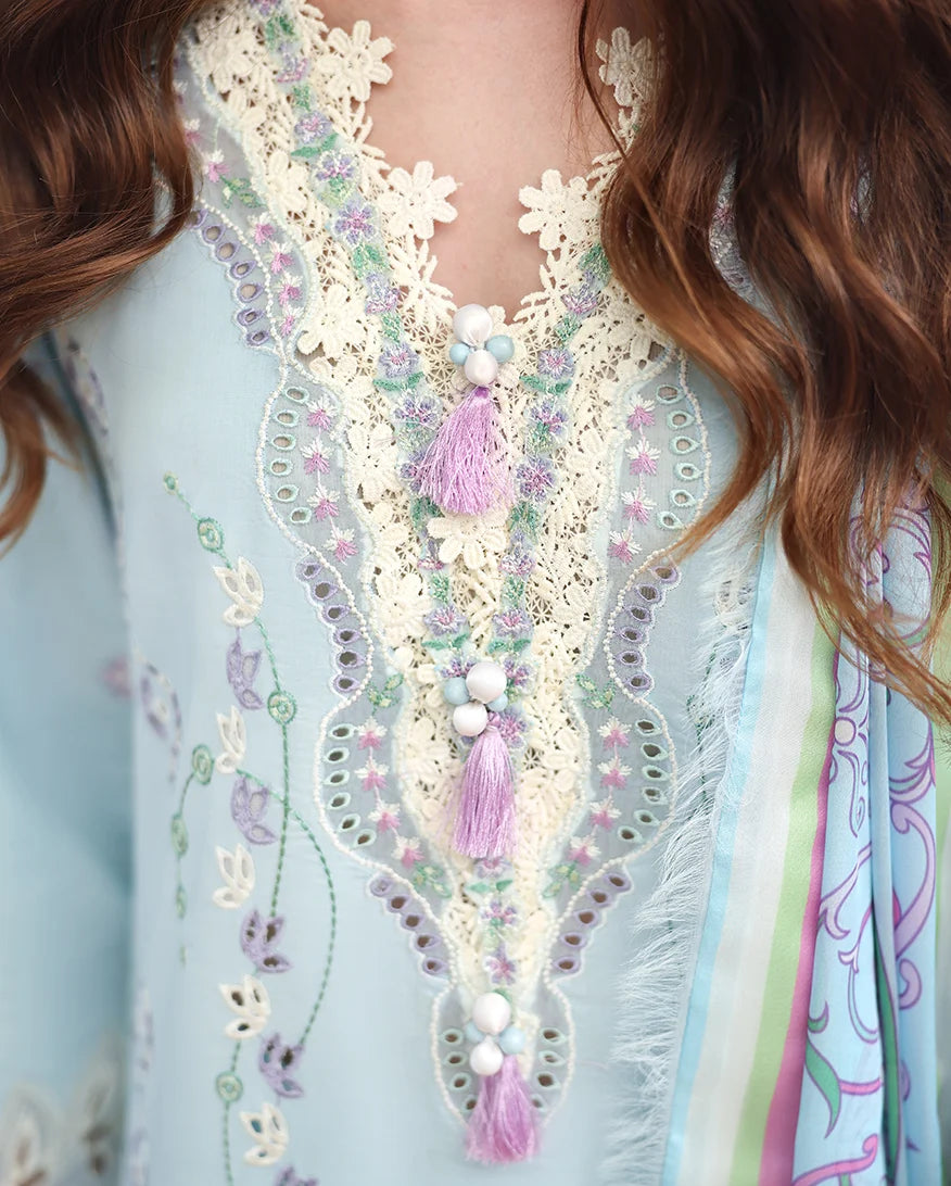 Secret Blossom 3PC Embroidered Lawn Suit