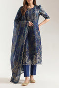 Saya Unstitched Printed Lawn 3 Piece Suit