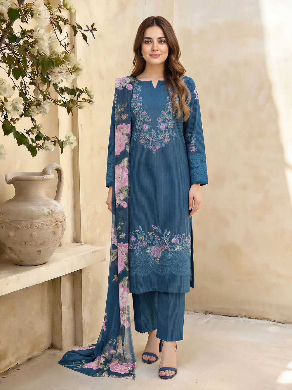 Limelight 3 Piece Unstitched Printed Suit
