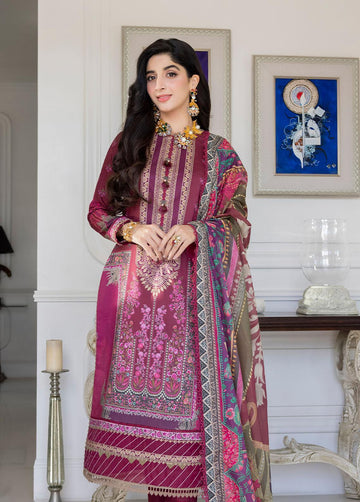 Rania by Asim Jofa Rouge Pink Printed Lawn 3-Piece Suit