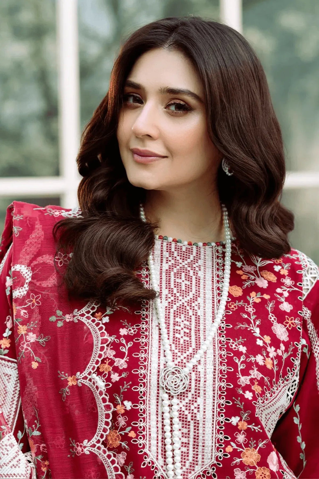 Aneelas Luxury Lawn Embroidered 3 Piece Unstitched Suit