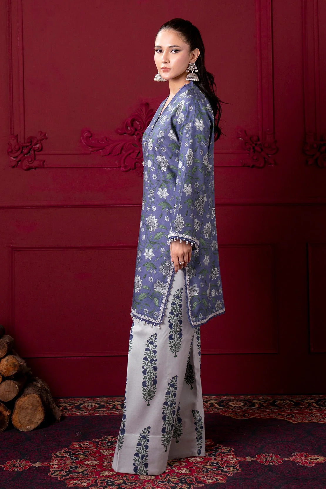 Digital Printed Linen 2-Piece Suit
