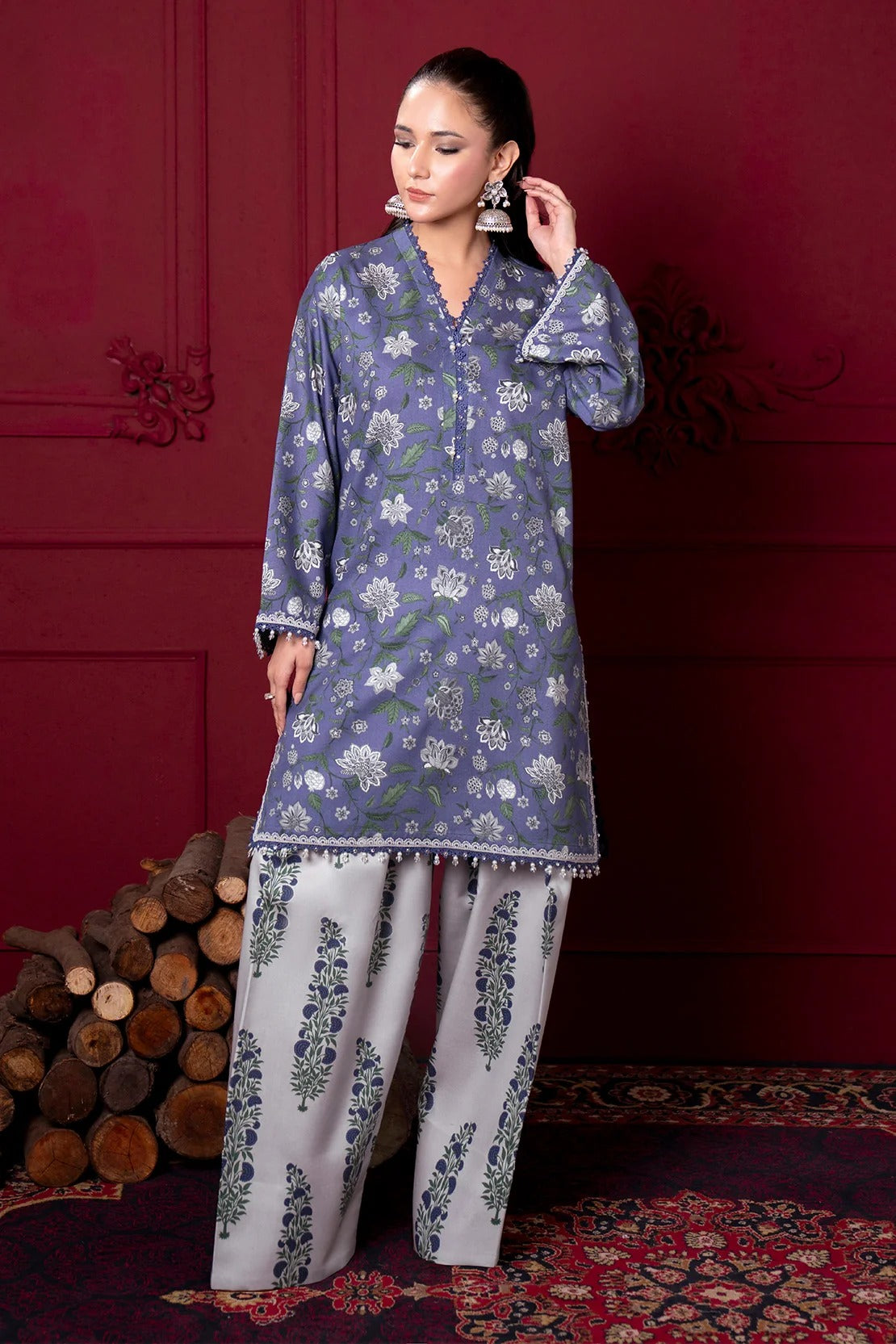 Digital Printed Linen 2-Piece Suit