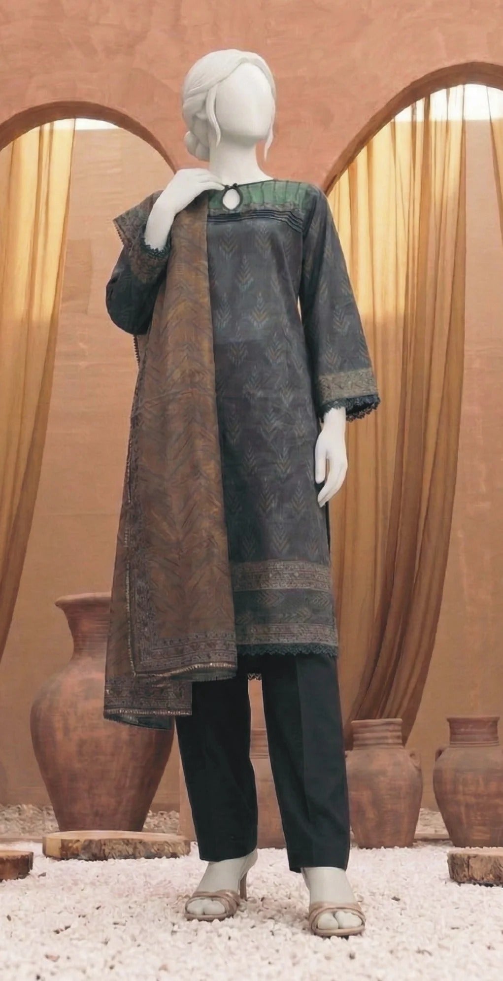 Premium Printed Lawn 3-Piece Suit