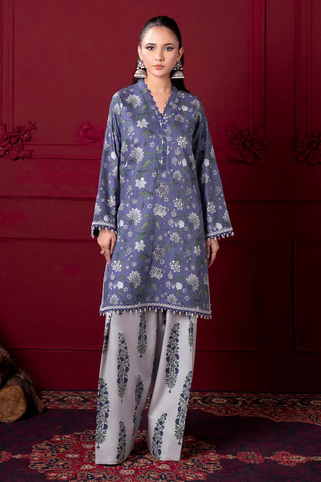 Digital Printed Linen 2-Piece Suit