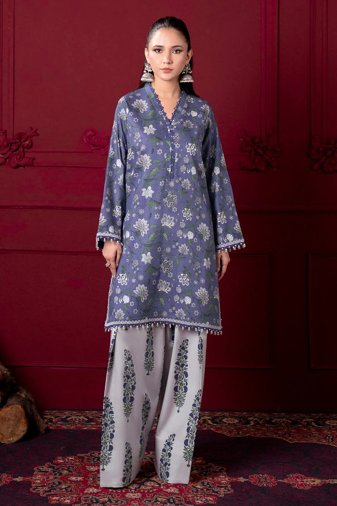 Digital Printed Linen 2-Piece Suit