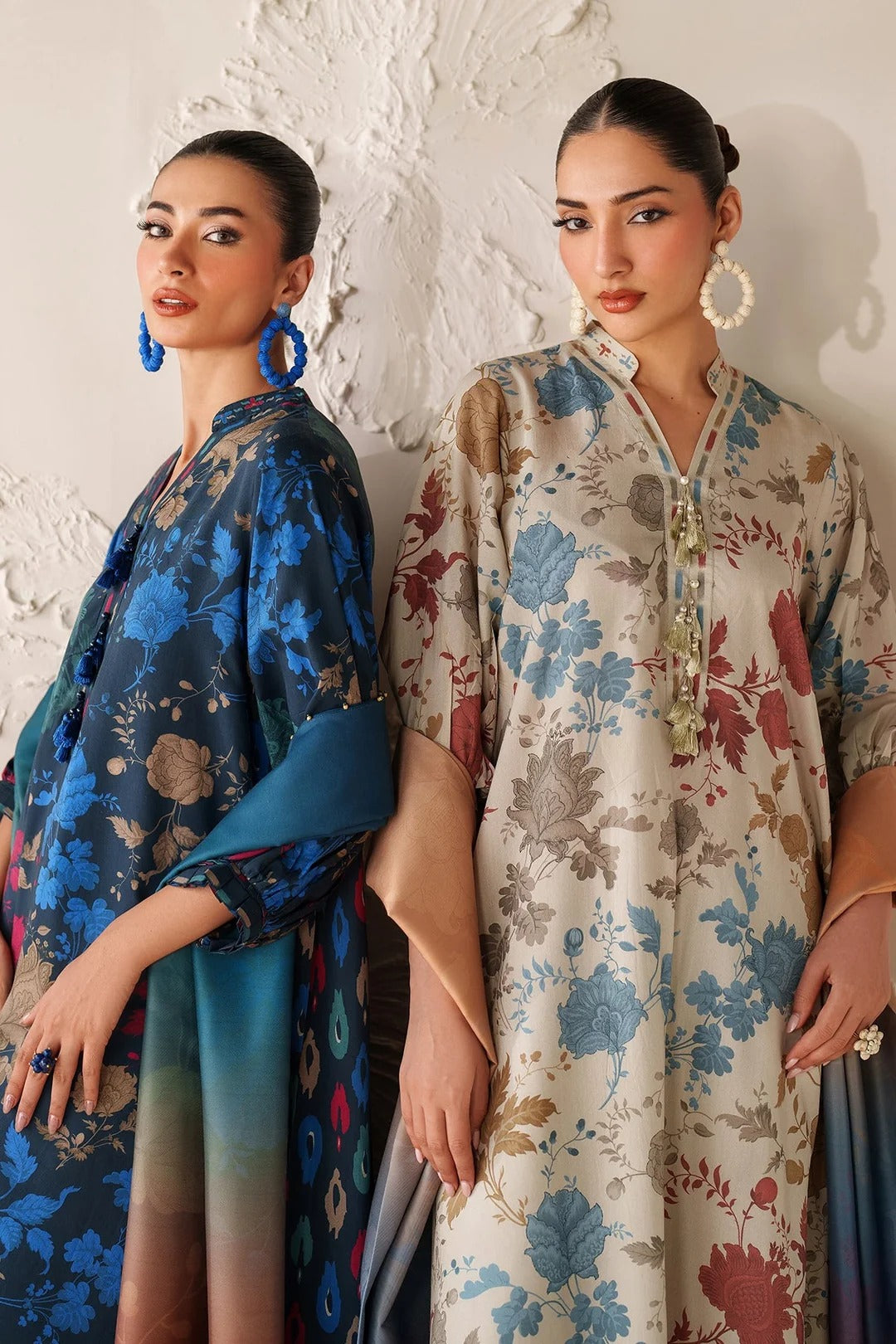 Digital Printed Viscose 3-Piece Set with Shawl