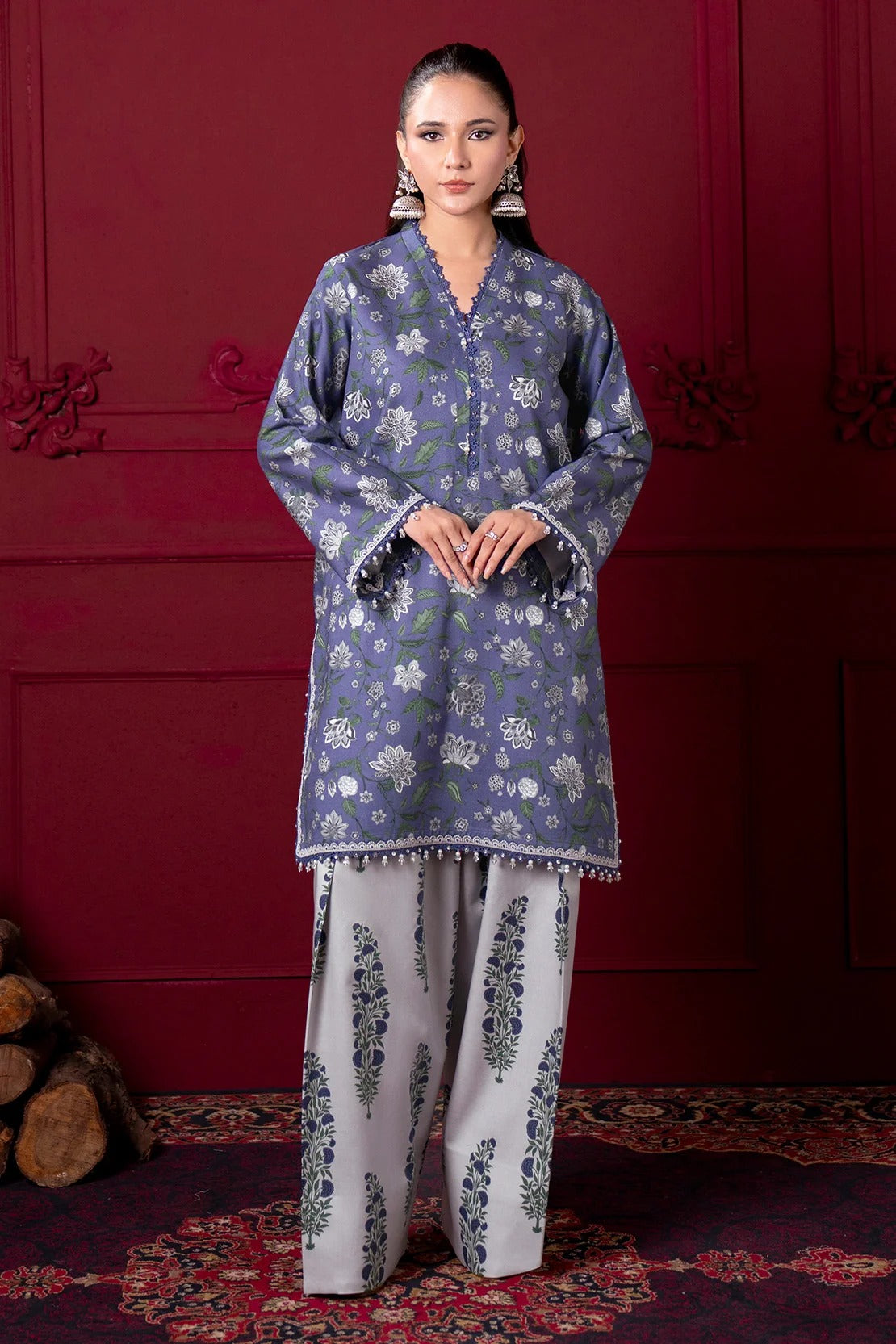 Digital Printed Linen 2-Piece Suit