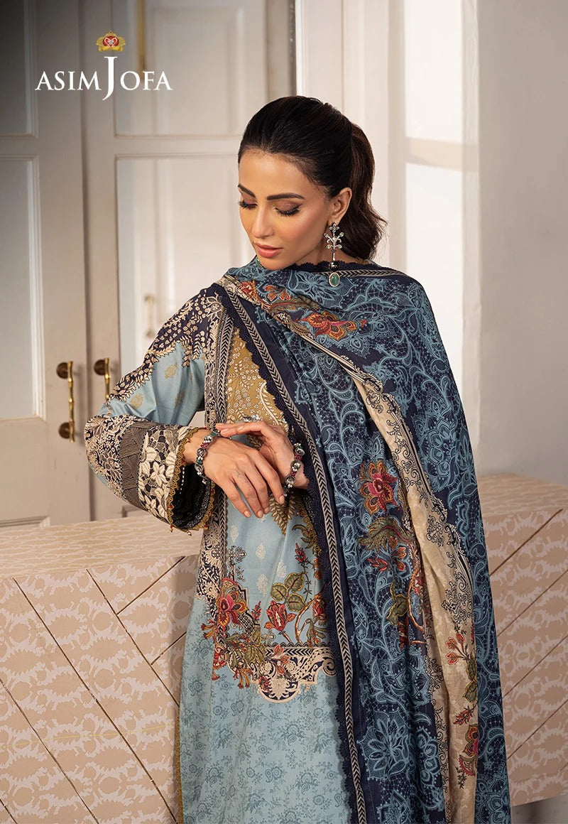 Asim Jofa Printed Lawn 3-Piece Suit