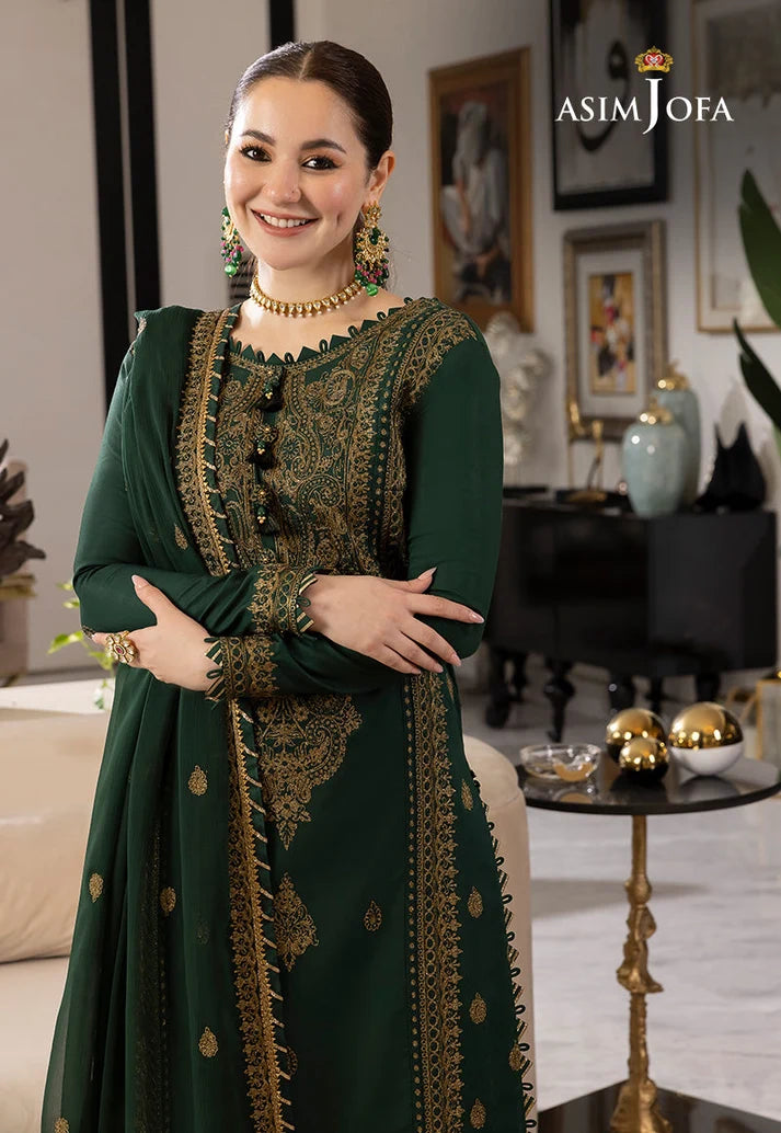 AJRND-18 Embroidered Lawn Silk 3PC Suit