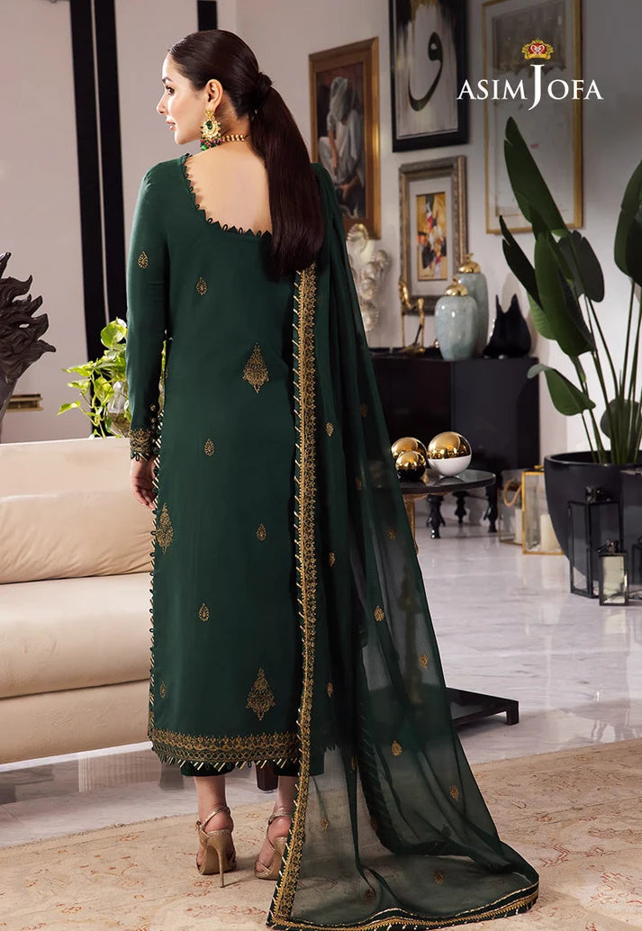 AJRND-18 Embroidered Lawn Silk 3PC Suit