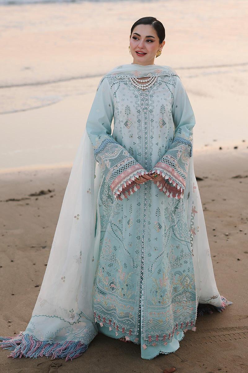 Qalamkar SI-F-155 Luxury Chikankari Lawn 3-Piece Dress