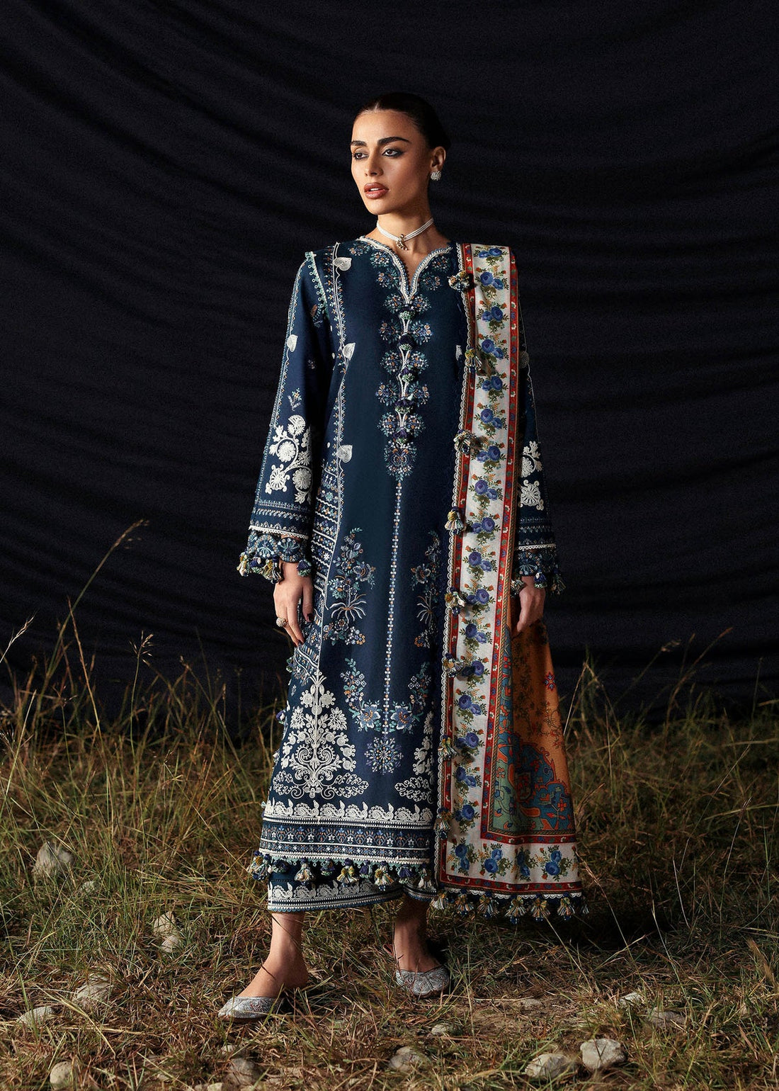 Hussain Rehar Luxury Khaddar 3 Piece Unstitched Suit – Chashm-e-Bahr